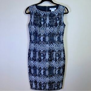 MaxMara Jacquard Tapestry Dress In Grey And Black Size 4